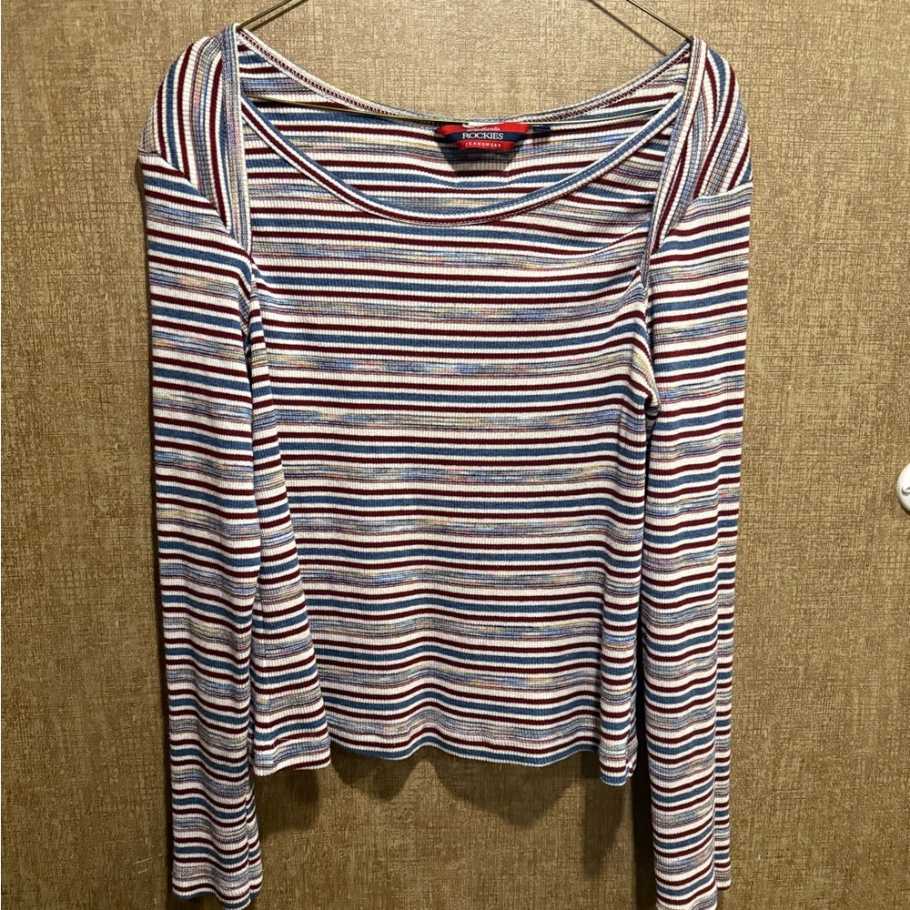 Vintage Rockies Striped Long Sleeve Top